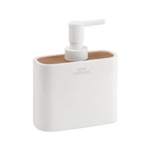 Ninfea Soap Dispenser - White/Bamboo