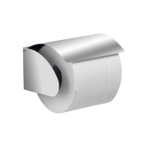 G Pro Toilet Roll Holder with Flap - Brushed