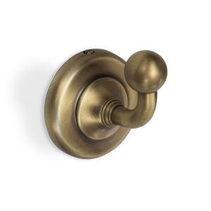 Albany Single Hook - Aged Brass