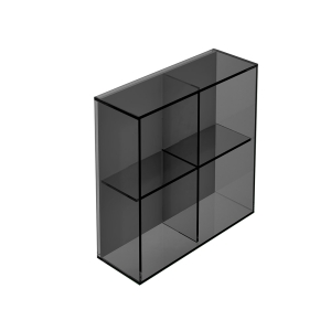 Pier Glass 4 Box Shelf Square - Black