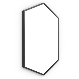 Docklands Hexagonal Mirror 50x75cm - Black