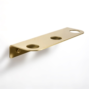 Bottle Holder 3 hole - Brushed Brass