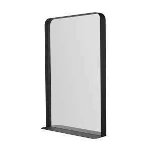 City Mirror with Shelf 50 - Black