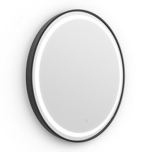 Lomax Light Round Mirror 70 - Black