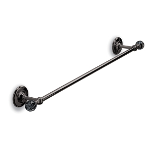 Oriental Crystal Towel Rail 52cm - Black Chrome