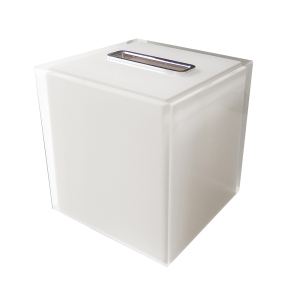 Rainbow Square Tissue Box - White