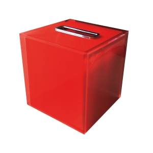 Rainbow Square Tissue Box - Red