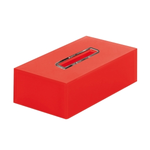 Rainbow Rectangular Tissue Box - Red