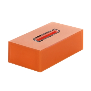 Rainbow Rectangular Tissue Box - Orange