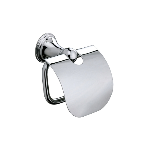 Genoa Toilet Roll Holder with Flap - Chrome