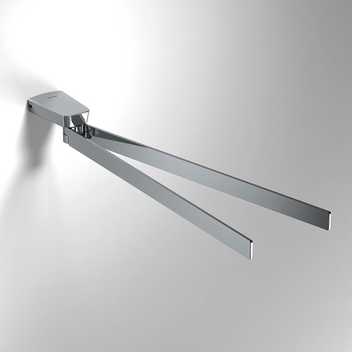 S6 Double Swing Towel Rail - Chrome