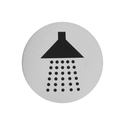 Urban Steel Sign - Shower - Brushed