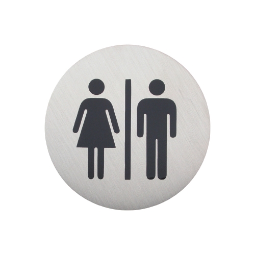Urban Steel Sign - Male & Female - Brushed