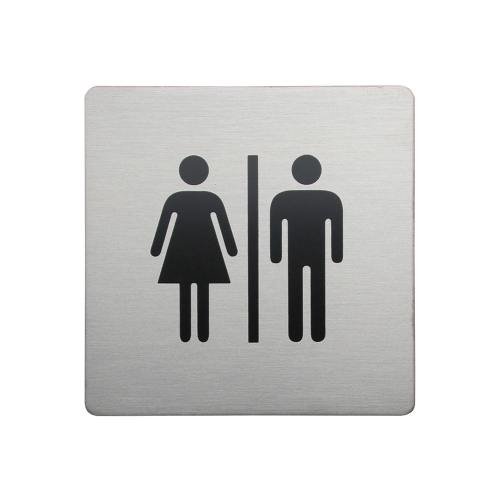 Urban Steel Square Sign - Male/Female - Brushed