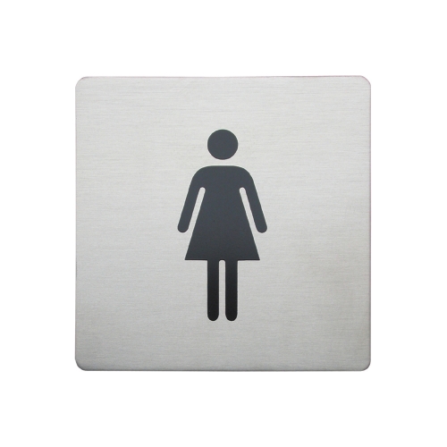 Urban Steel Square Sign - Woman - Brushed