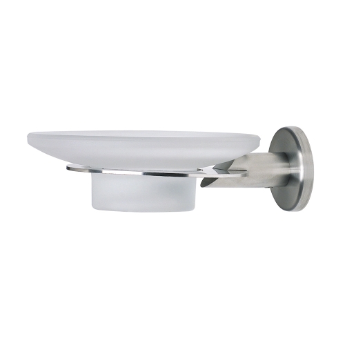 Urban Steel Glass Soap Dish - Brushed