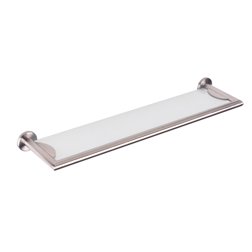 Urban Steel Glass Shelf - Brushed